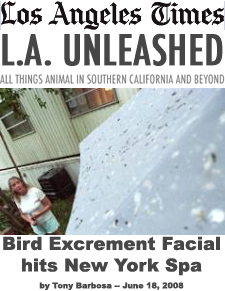 LA Times - Bird Excrement Facial his New York Day Spa