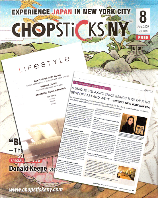 Our NYC Day Spa in Chopsticks NY magazine